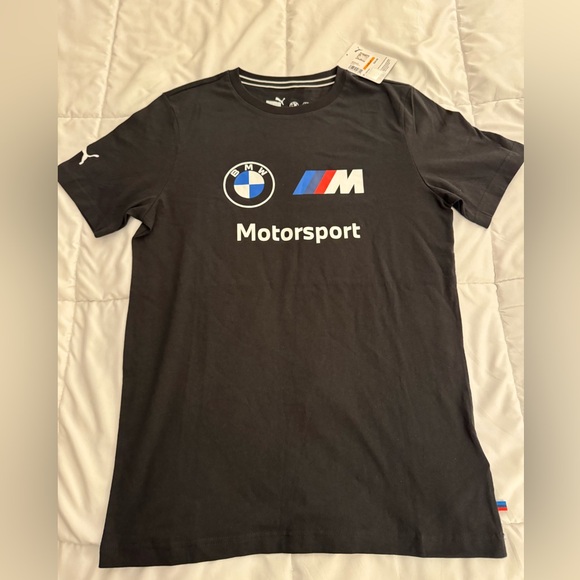 Men's PUMA BMW Motorsport Essential Logo Tee & Men's PUMA BMW Race Pants bundle - Picture 2 of 14